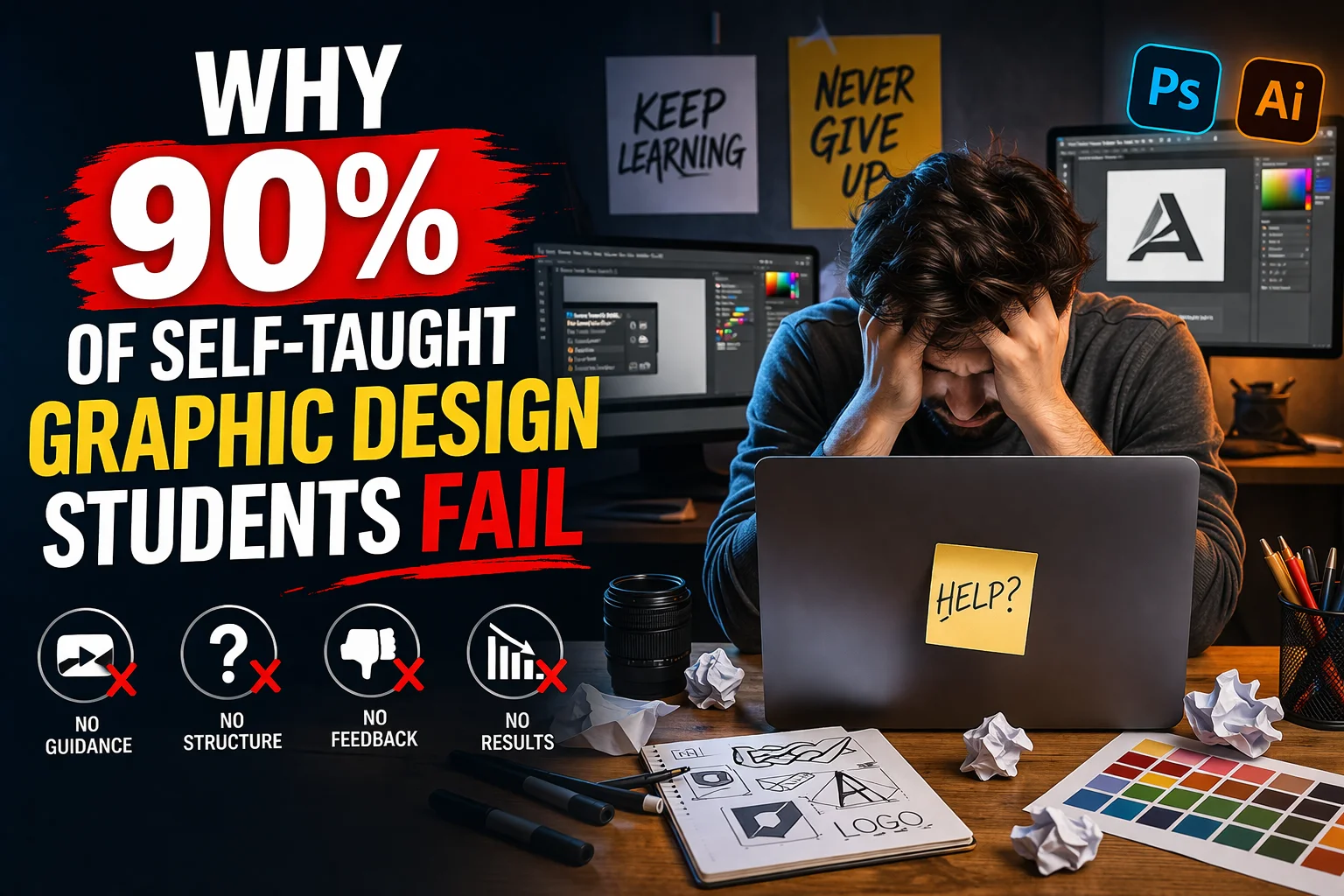 Why 90 Percent of Self Taught Graphic Design Students Fail
